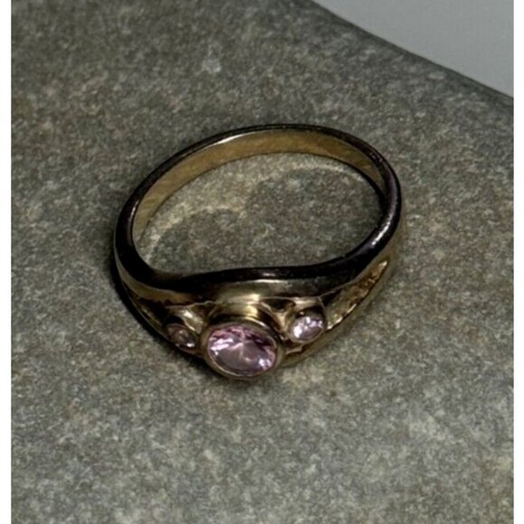 925 STERLING SILVER MORGANITE RING SIZE 6 - Picture 4 of 8